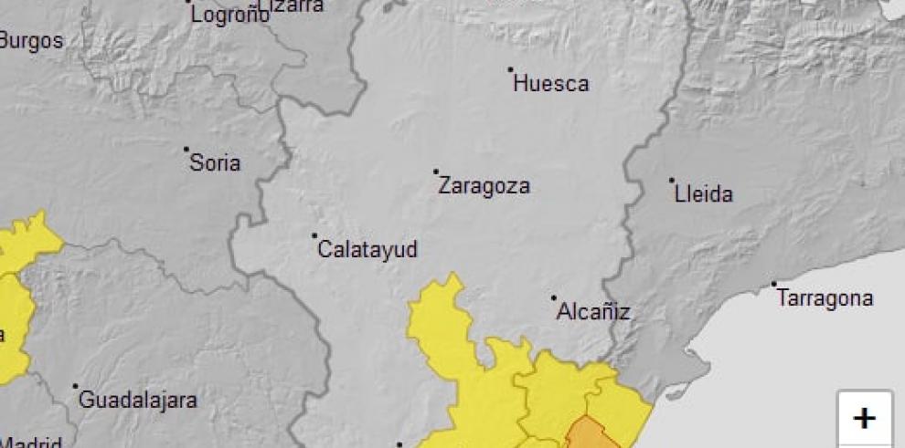 Ampliado el aviso amarillo por lluvias en Gúdar y Maestrazgo, Albarracín y Jiloca 