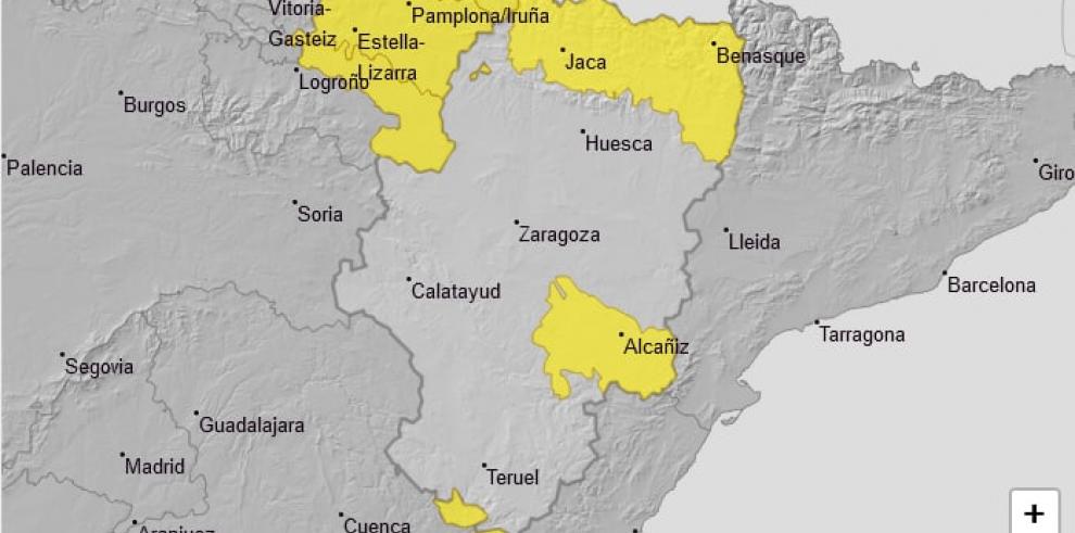 Aviso amarillo por tormentas en Pirineo y Bajo Aragón Teruel