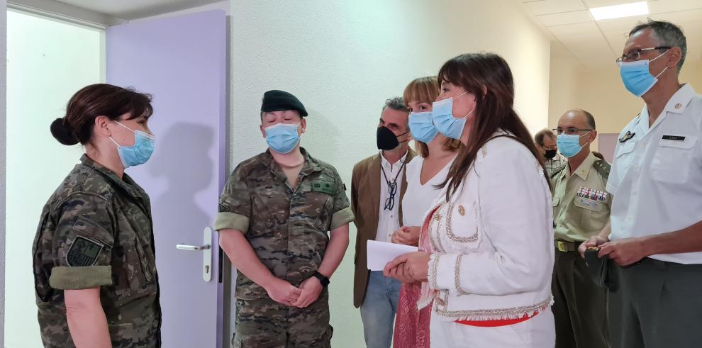 Repollés traslada a los militares de la ‘Operación Baluarte’ la gratitud y el reconocimiento de la población y de todo el Gobierno de Aragón por su contribución en la gestión de la pandemia