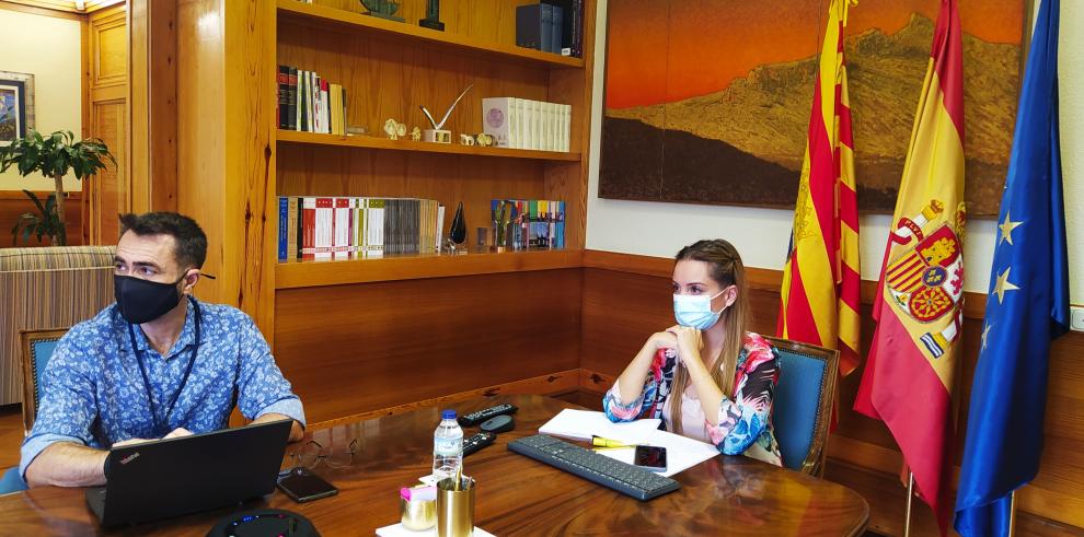 Maru Díaz traslada a la nueva ministra de Ciencia el interés de Teruel por acoger la Agencia Espacial Española 