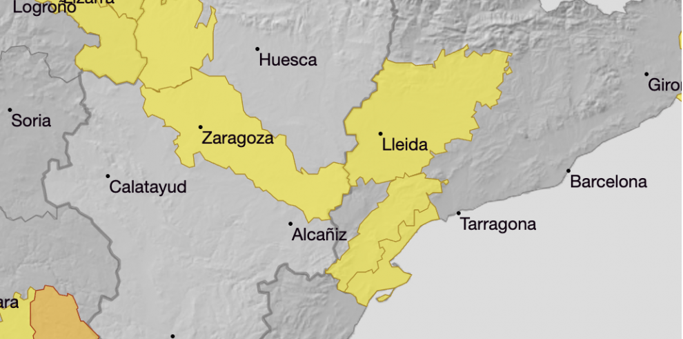 Aviso amarillo por viento en Cinco Villas y Ribera del Ebro