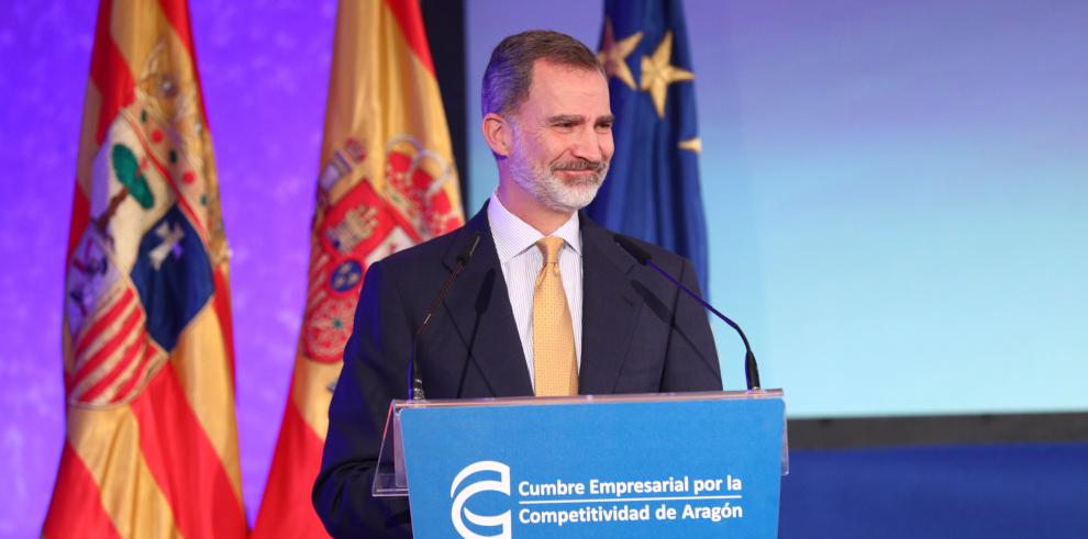 El Rey respalda la unidad política y empresarial de Aragón para combatir la pandemia