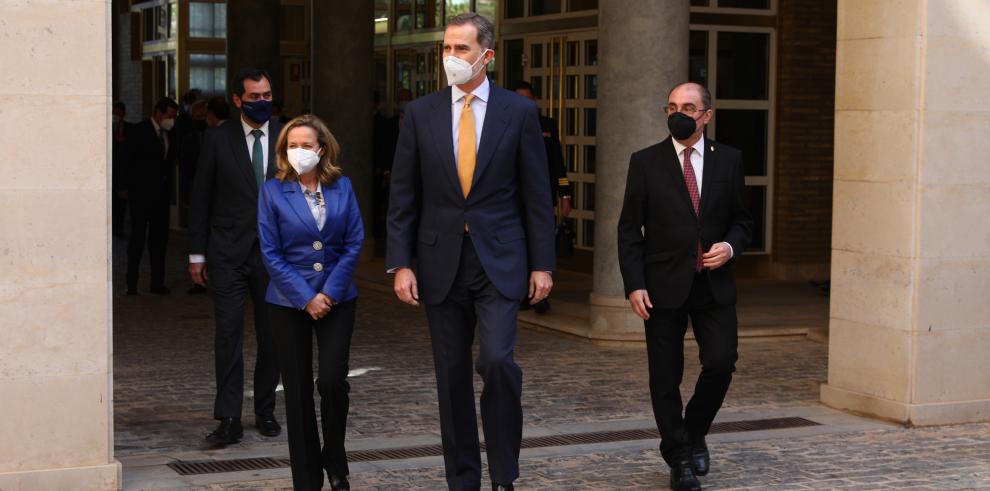 El Rey respalda la unidad política y empresarial de Aragón para combatir la pandemia
