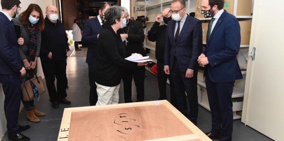 Lérida entrega otras 42 obras de arte al Museo Diocesano de Barbastro-Monzón, que suman ya 70 de las 111 que tienen que llegar 