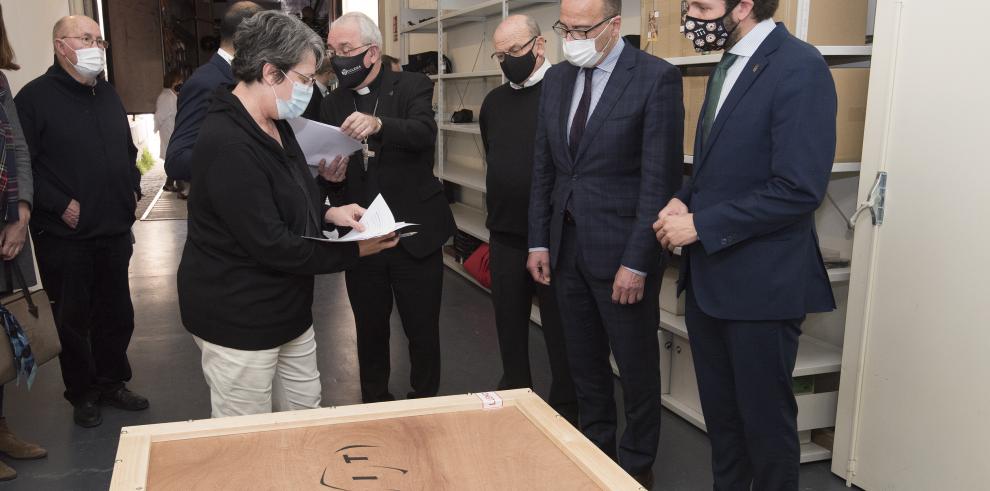 Lérida entrega otras 42 obras de arte al Museo Diocesano de Barbastro-Monzón, que suman ya 70 de las 111 que tienen que llegar 