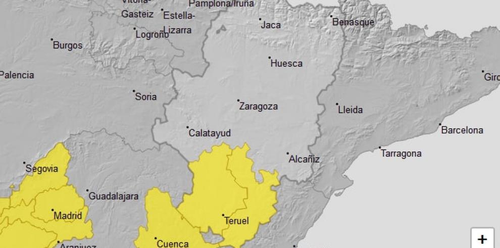 Aviso amarillo por tormentas en Albarracín, Jiloca, Gúdar y Maestrazgo