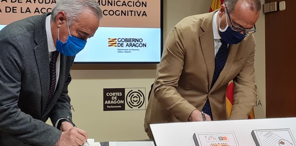 Los pictogramas de Arasaac mejorarán la accesibilidad en las Cortes de Aragón