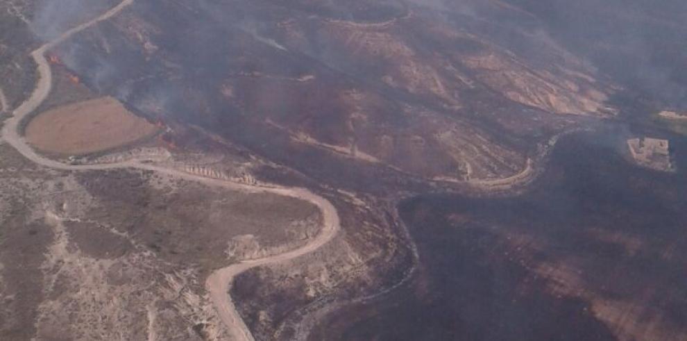 Estabilizado un incendio forestal en Almudévar