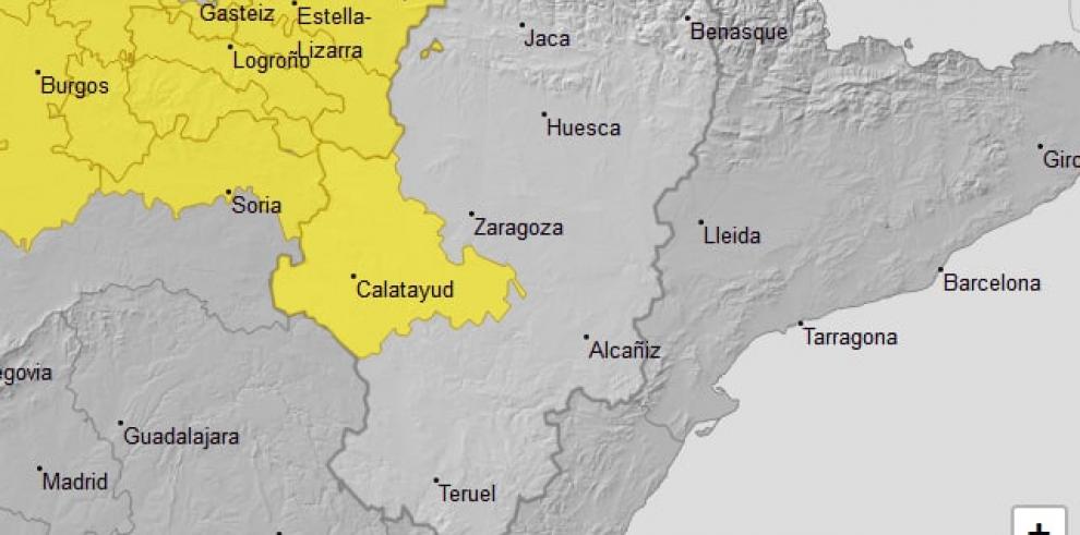 Aviso amarillo por lluvias y tormentas en la Ibérica zaragozana