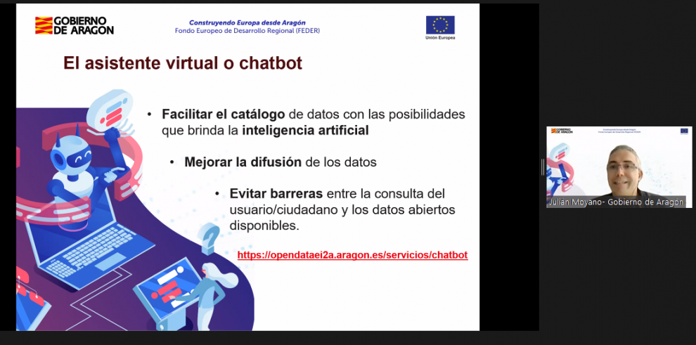 El Gobierno de Aragón presenta a la sociedad su asistente virtual, la nueva herramienta del portal Aragón Open Data