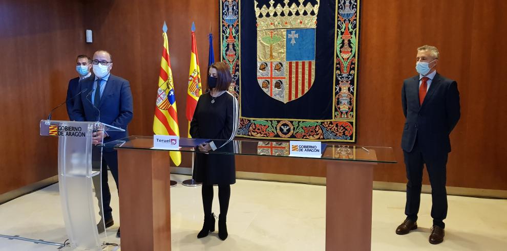 El Gobierno de Aragón y el Ayuntamiento de Teruel firman el convenio para impulsar equipamientos deportivos en la ciudad
