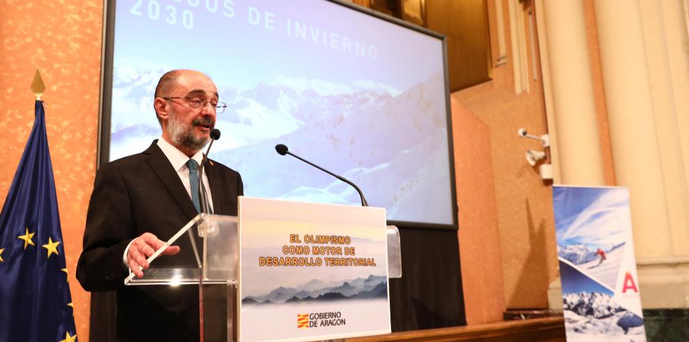 El Presidente de Aragón y del COE presentan las poderosas razones para apoyar desde todos los frentes la candidatura a los Juegos Olímpicos de Invierno 2030