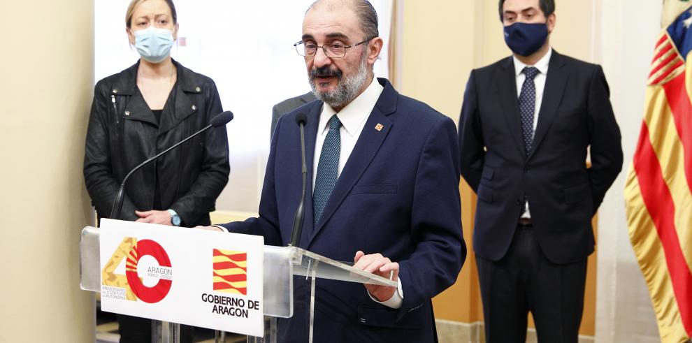  El Gobierno de Aragón suscribe junto a los agentes sociales una declaración institucional para buscar la mejora de la financiación