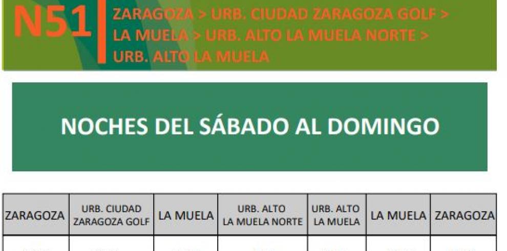 El CTAZ estrena servicio de autobús nocturno entre Zaragoza y La Muela