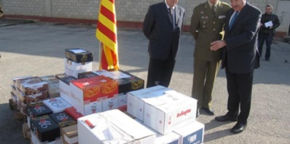 El Gobierno de Aragón envía un lote de Alimentos de Aragón a los militares destacados en Afganistán 
 
