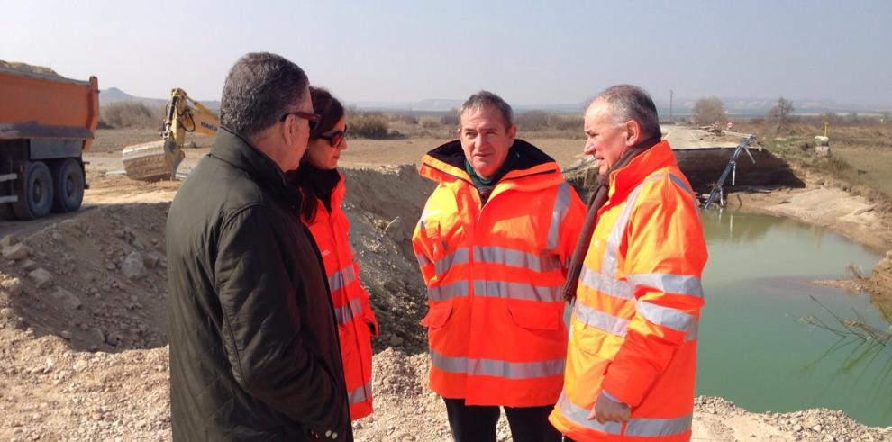 Avanzan a buen ritmo las obras de reparación de las carreteras afectadas por la crecida del río Ebro 