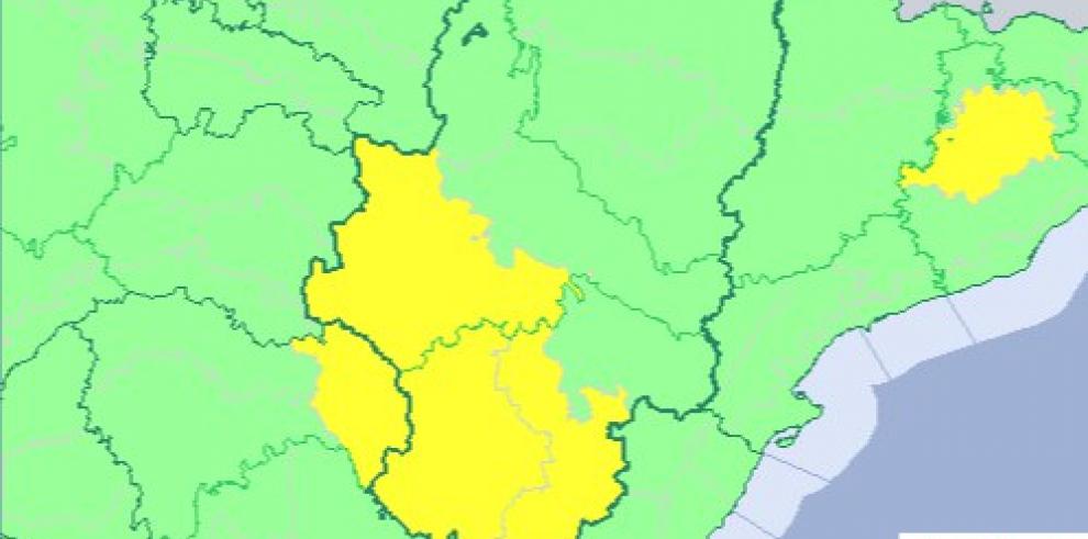 Aviso amarillo por temperaturas mínimas en Ibérica zaragozana, Albarracín, Jiloca, Gúdar y Maestrazgo