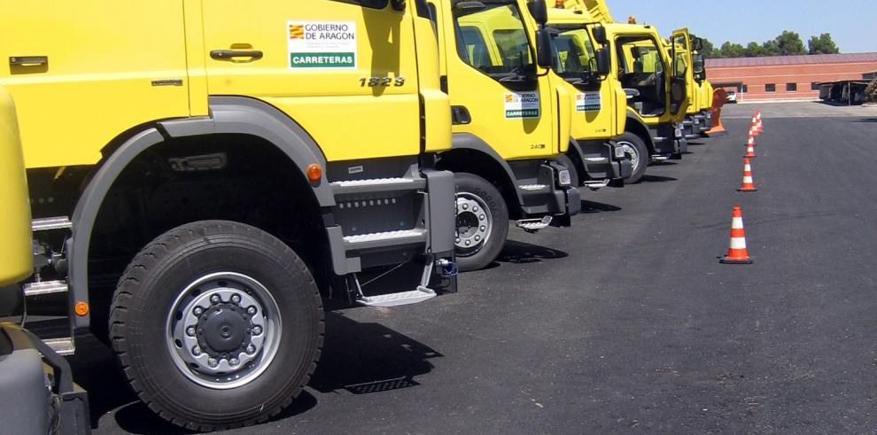 El Gobierno de Aragón inicia la campaña de vialidad invernal en las carreteras de la comunidad con 42 camiones quitanieves propios que dispondrán de sistemas GPS