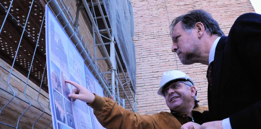Se adjuntan imágenes de la visita de Marcelino Iglesias a Albalate de Cinca