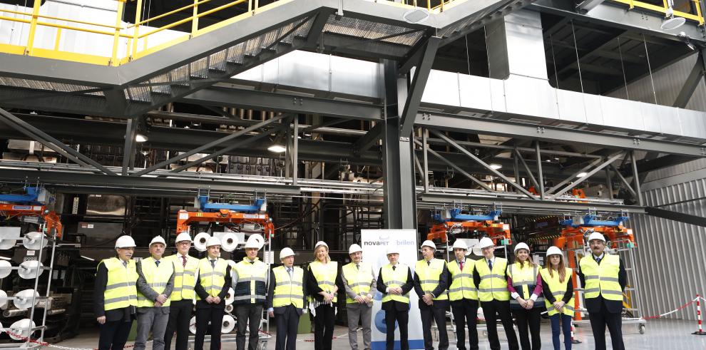 Brilén inaugura en Barbastro sus nuevas líneas de producción de hilo técnico de poliéster, tras una inversión de 12 millones de euros