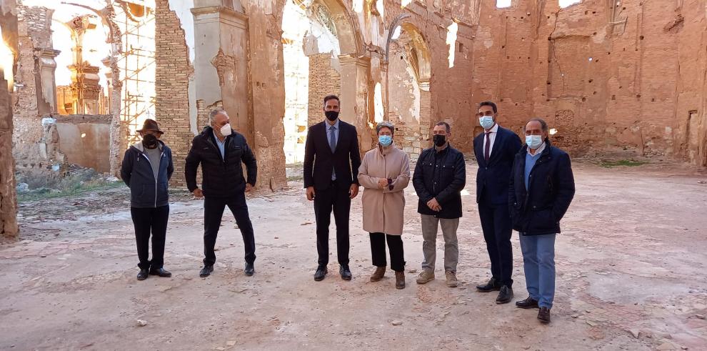 Gobierno de Aragón y Gobierno central colaborarán en el proyecto de recuperación del pueblo viejo de Belchite