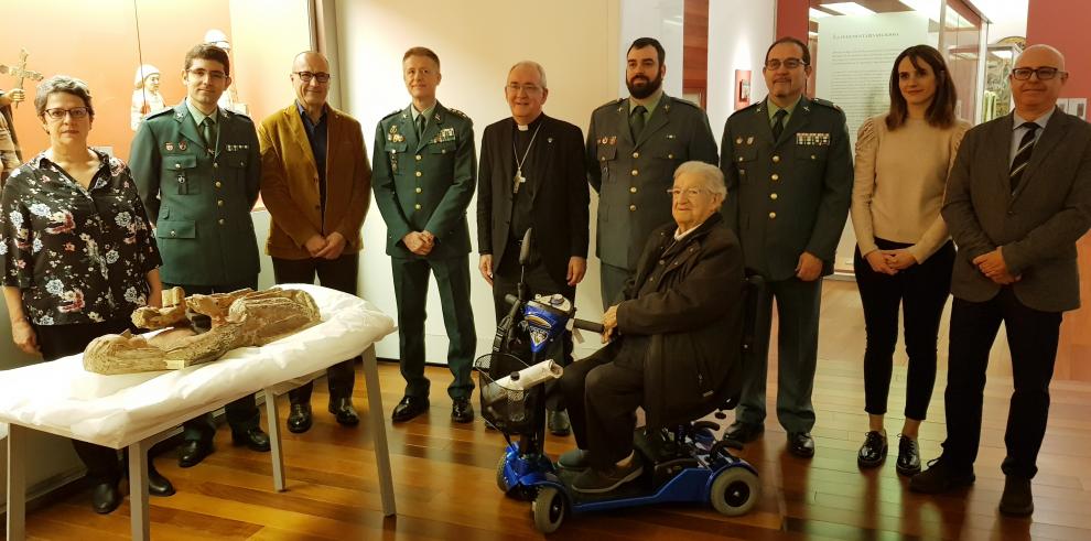 El Museo Diocesano de Barbastro-Monzón recupera una talla de Santa Ana gracias a una operación de la Guardia Civil en la que colaboró el Gobierno de Aragón