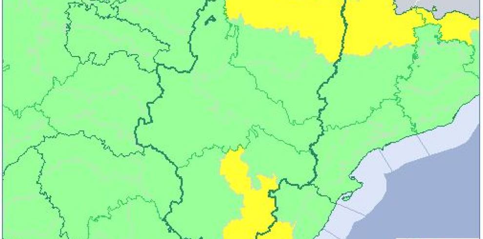 Aviso amarillo por lluvias en el Pirineo