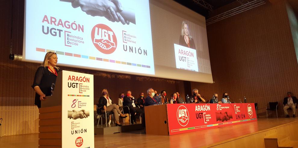 Gastón destaca el “importante papel social” de UGT Aragón y apuesta por seguir trabajando desde la unión para salir de la crisis