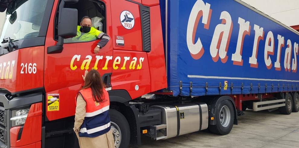 Sale hacia la frontera con Ucrania el primer camión con material humanitario coordinado por el Gobierno de Aragón