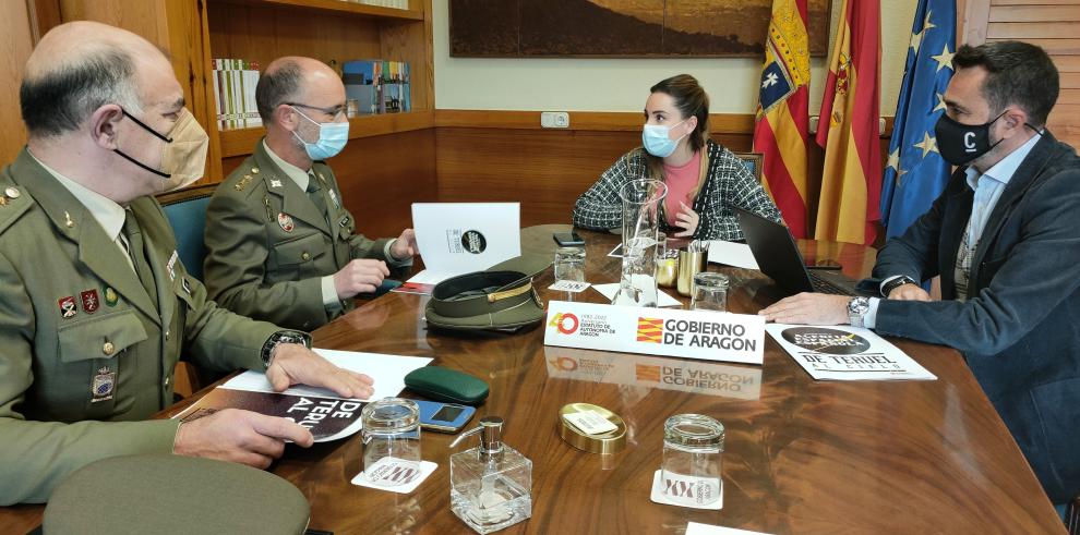 Díaz expone al delegado de Defensa en Aragón la candidatura de Teruel como sede de la Agencia Espacial Española 