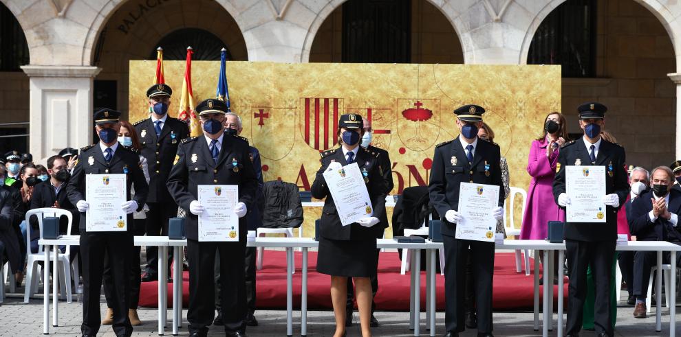 El Gobierno de Aragón celebra en Teruel una ceremonia de condecoraciones al mérito policial en Aragón, enmarcado en el 40 aniversario del Estatuto de Autonomía