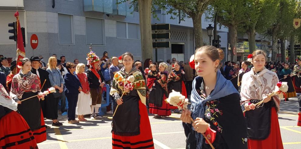 Marta Gastón en la celebración del Primer Viernes de Mayo en Jaca