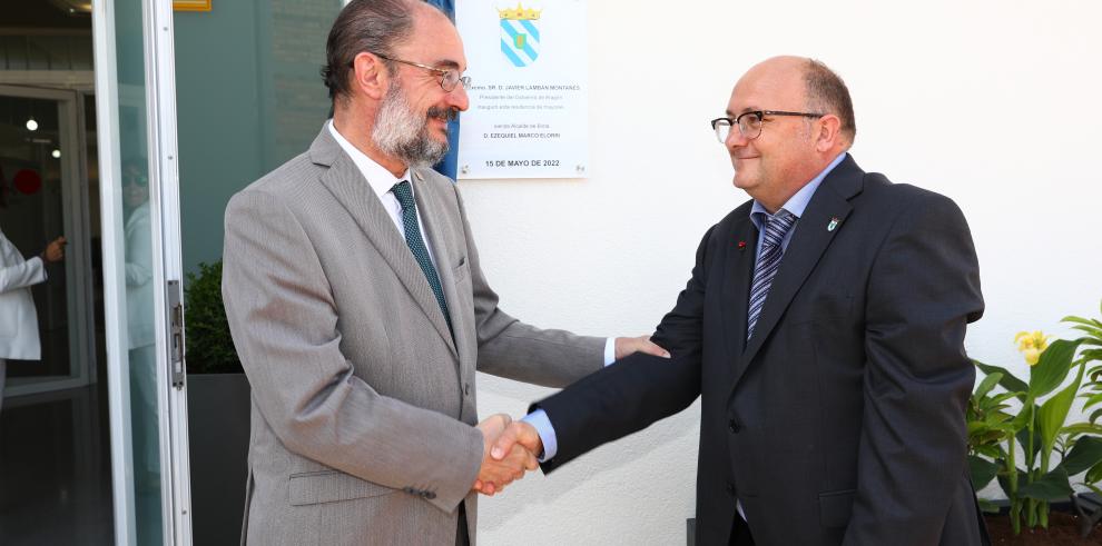 El Presidente de Aragón inaugura la residencia y centro de día de Biota