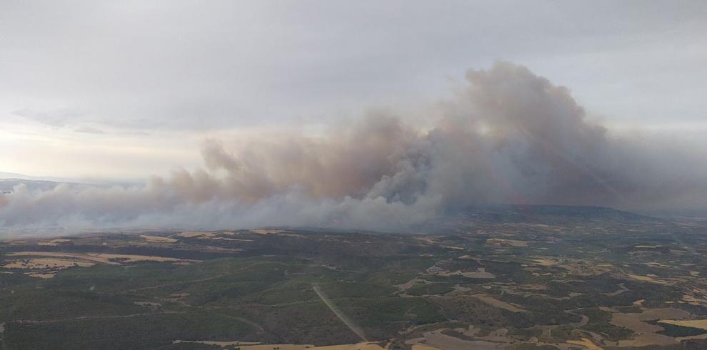 Imagen del incendio de Añón de Moncayo