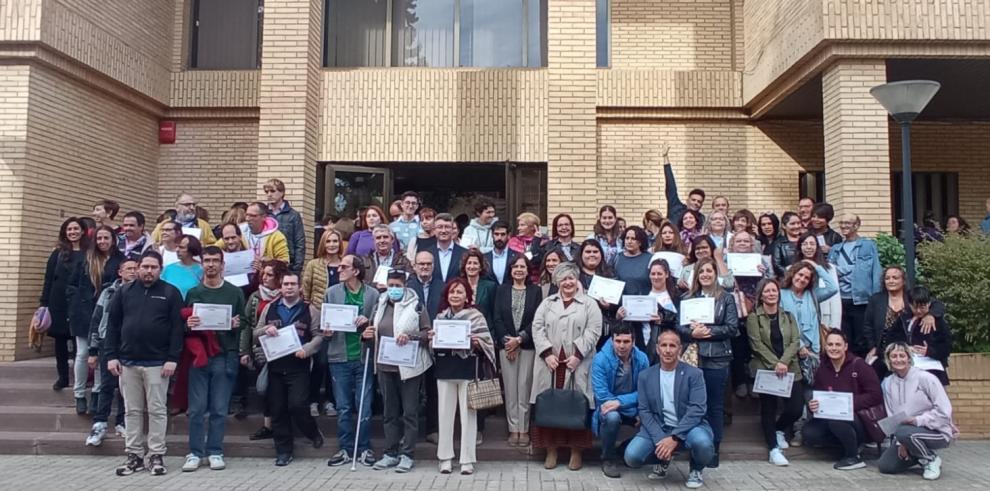 Participantes en escuelas taller y talleres de empleo de la provincia de Huesca clausuradas esta semana