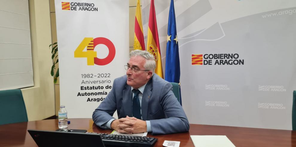 Joaquín Olona, durante la videoconferencia del Consejo Consultivo.