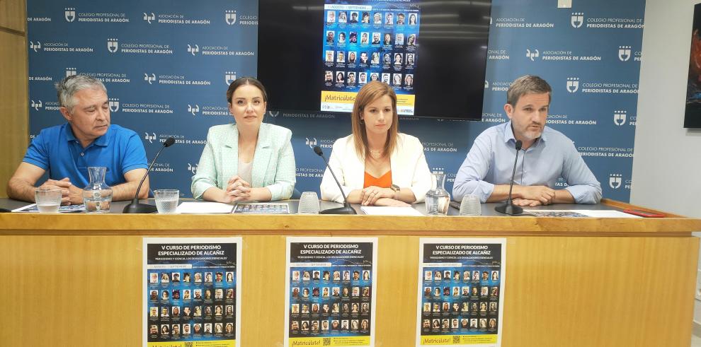 El V Curso de Periodismo Especializado de Alcañiz se ha presentado hoy en Zaragoza.