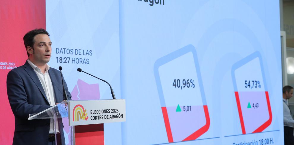 Seguimiento en el Gobierno de Aragón de las elecciones autonómicas del 28-M