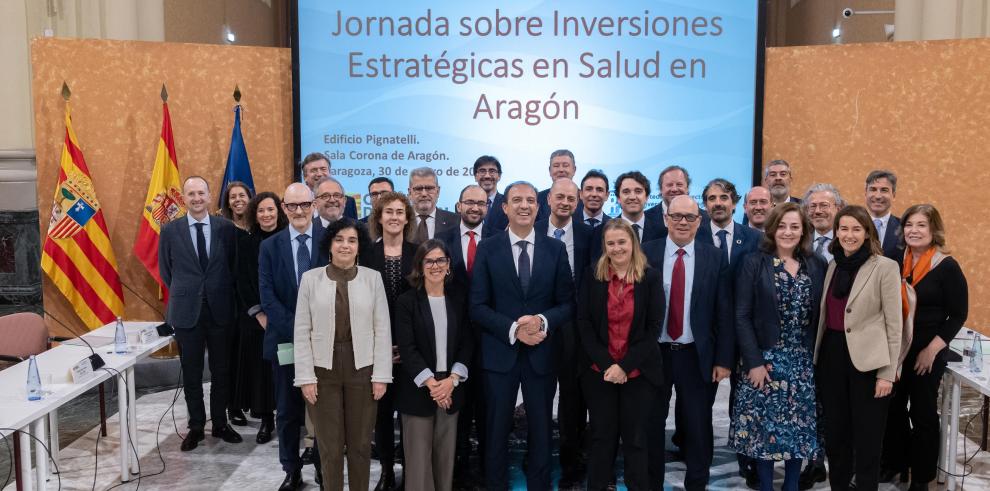 Participantes en las Jornada sobre Inversiones Estratégicas en Salud en Aragón