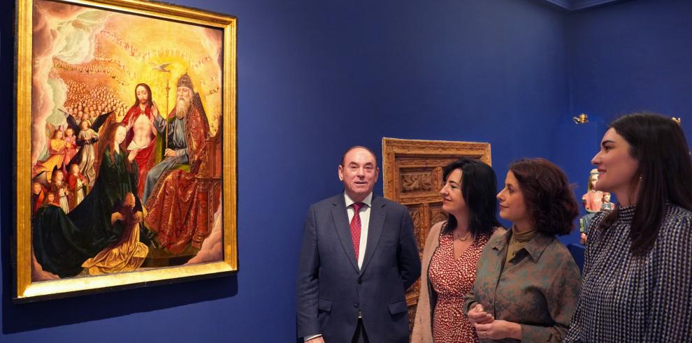 Image 1 of article El Museo de Arte Sacro de Teruel luce restaurada la tabla de la Intercesión de la Virgen María ante la Santísima Trinidad