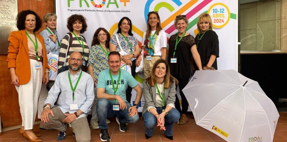 Imagen de la delegación aragonesa que participa estos días en las II Jornadas PROA+